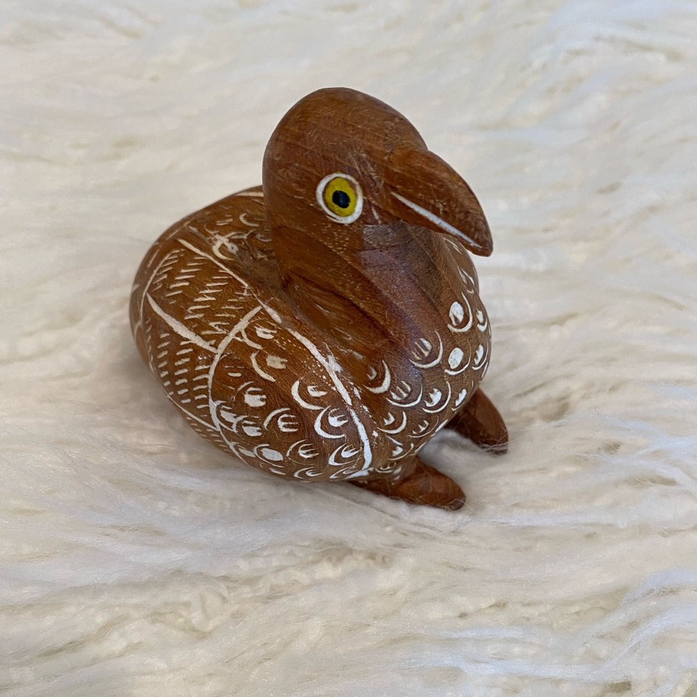 Wooden Bird Figurine